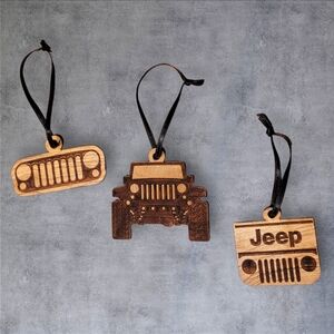 Set Of 3 Laser Engraved Ornaments